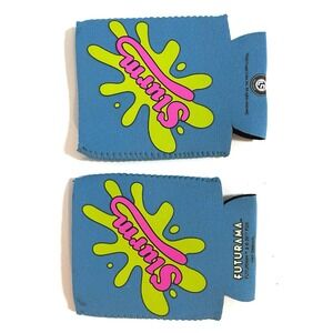 2 X Futurama Loot Crate Exclusive Slurm Drink Koozie Bottle Stubby Holders